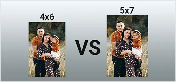 4x6 vs 5x7 frame sizes