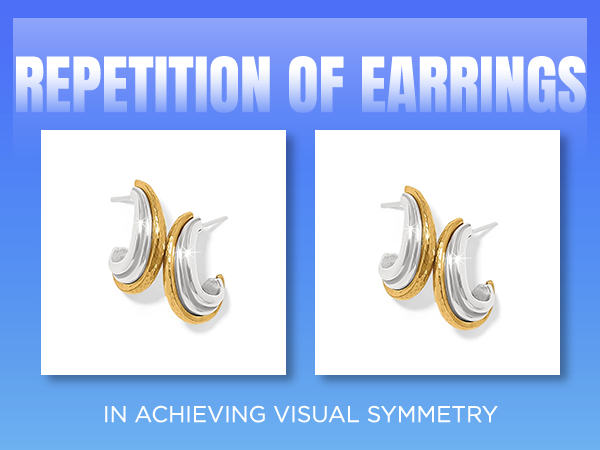 Example of Repetition of Earrings in Achieving Visual Symmetry