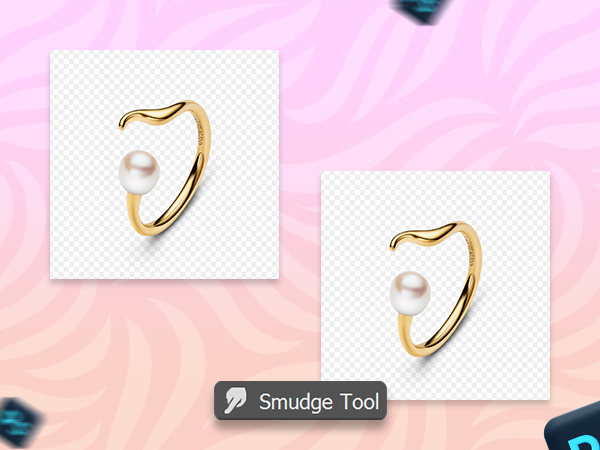 After Using the Smudge Tool to Add a Gradient Shine
