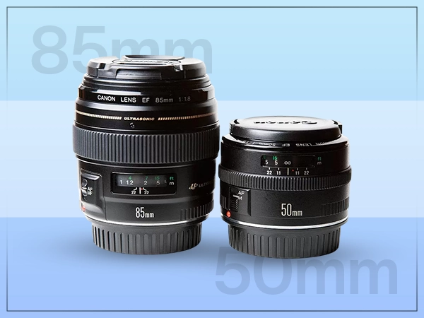 Camera lens and dial settings for professional portrait photography