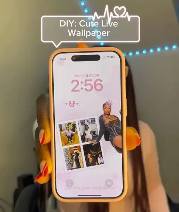 A phone screen showing a grid of small Etsy search-result thumbnails, with one image visually standing out from the rest.