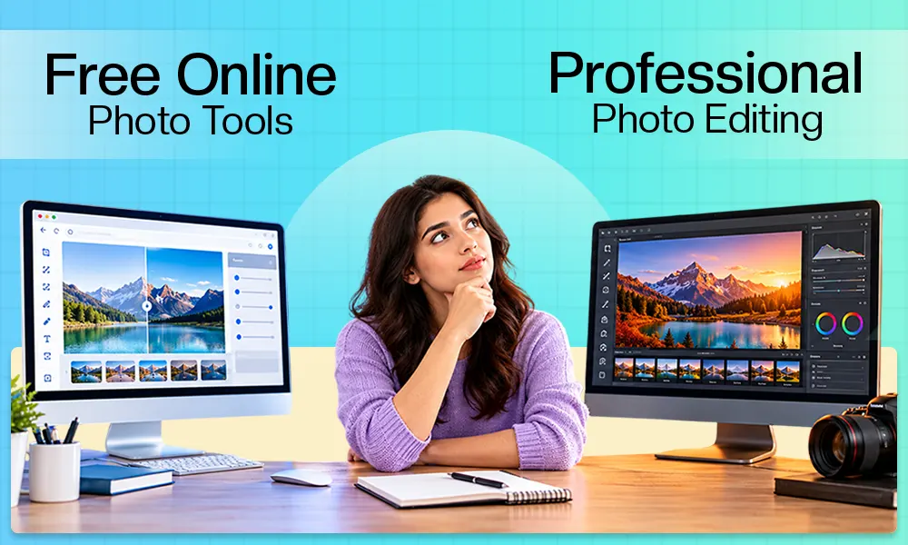 Free Online Photo Tools vs Professional Photo Editing: A Guide for Photographers!